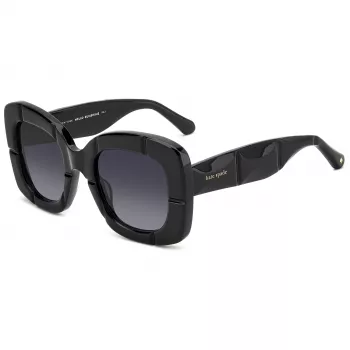 KATE SPADE Damen-Sonnenbrille Josey - Schwarzer Acetatrahmen, grau verlaufende Gläser, 50 mm