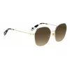 KATE SPADE Damen Sonnenbrille KENNAGSLKSF7H - Schwarzer Rahmen, grau verlaufende Gläser 57/17/140 mm