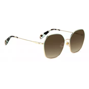 KATE SPADE Damen Sonnenbrille KENNAGSLKSF7H - Schwarzer Rahmen, grau verlaufende Gläser 57/17/140 mm