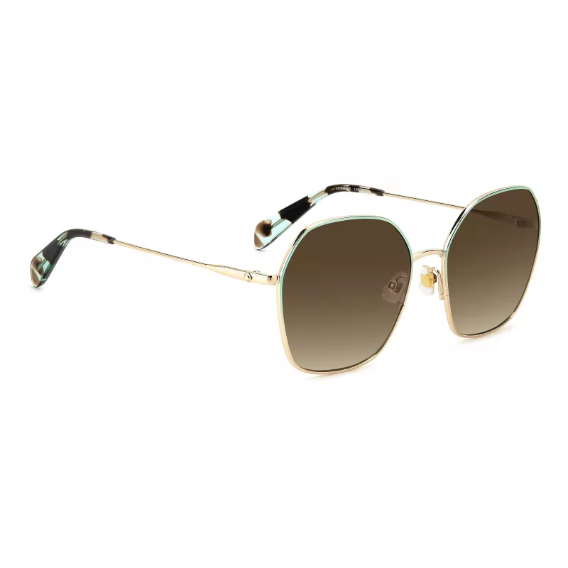 KATE SPADE Damen Sonnenbrille KENNAGSLKSF7H - Schwarzer Rahmen, grau verlaufende Gläser 57/17/140 mm