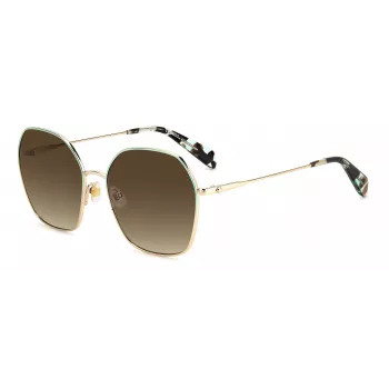 KATE SPADE Damen Sonnenbrille KENNAGSLKSF7H - Schwarzer Rahmen, grau verlaufende Gläser 57/17/140 mm