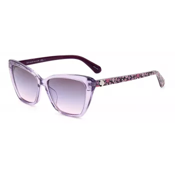 KATE SPADE Damen Lucca eckige Sonnenbrille Havana Acetat braun verlaufende Gläser 55mm