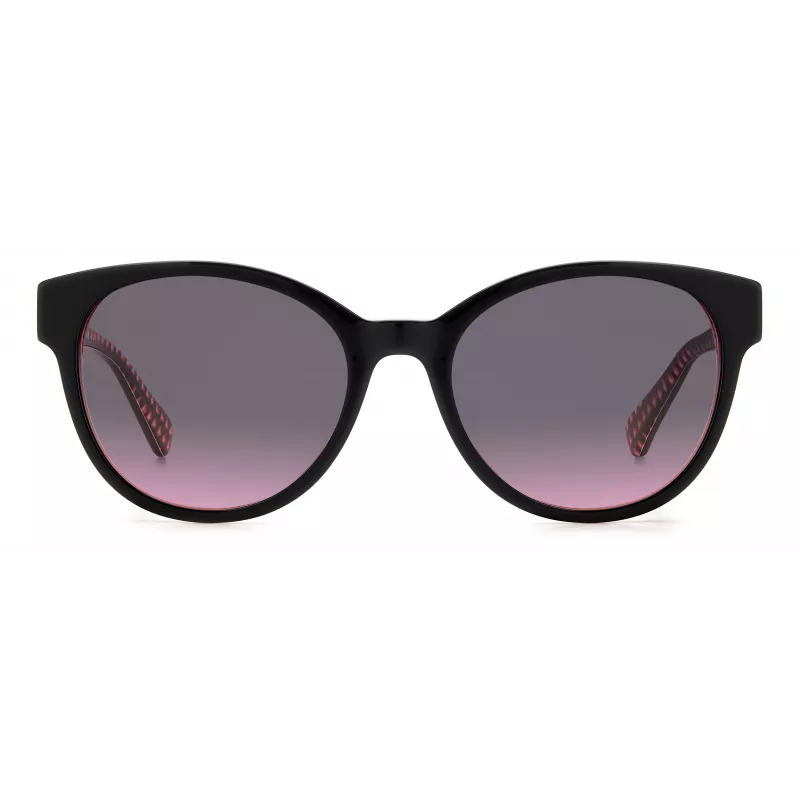 KATE SPADE Damen Nathalie GS807 Sonnenbrille - Schwarzer Acetatrahmen, grau verlaufende Gläser, 55/17/140 mm