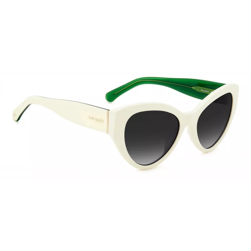 KATE SPADE Damen Paisleigh SVK6 rechteckige Sonnenbrille - Schwarzer Rahmen, grau verlaufende Gläser 55/17/140 mm