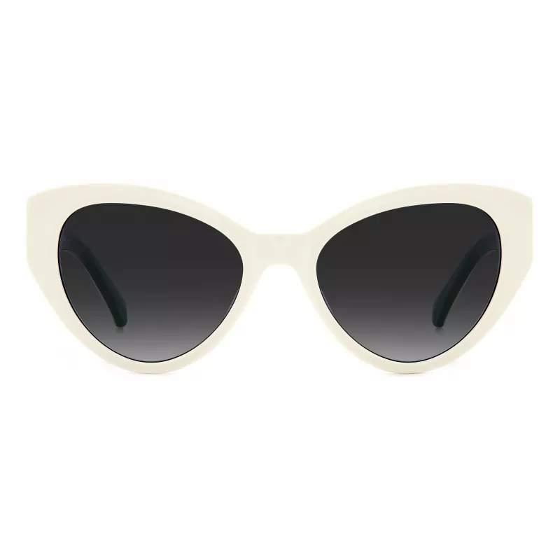 KATE SPADE Damen Paisleigh SVK6 rechteckige Sonnenbrille - Schwarzer Rahmen, grau verlaufende Gläser 55/17/140 mm