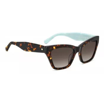 Kate Spade Damen-Sonnenbrille FAYGS086F4HA Havana Acetat Braun Verlauf 54mm