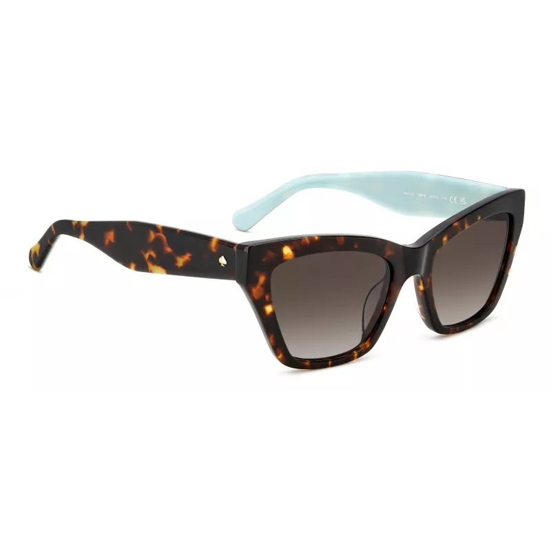 Kate Spade Damen-Sonnenbrille FAYGS086F4HA Havana Acetat Braun Verlauf 54mm
