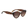 KATE SPADE Damen-Sonnenbrille JUNIGS086F5HA - Schwarzer Acetatrahmen, graue Polycarbonatgläser, 55/17/140 mm