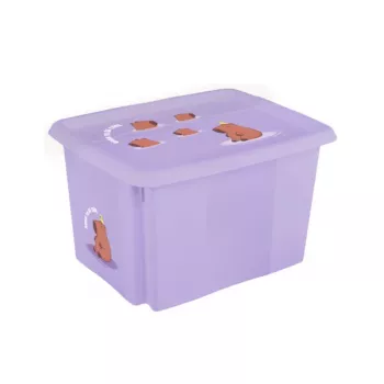 keeeper Box mit Deckel 45L Karolina Capybara 55,5x40x30cm soft purple