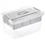 keeeper Box mit Deckel und Organizer Henri 29x41x20 cm 16 L Hellgrau/Transparent