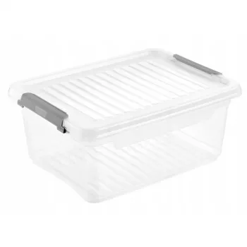 keeeper Clipbox Leonie Aufbewahrungsbox mit Deckel, 11,4 L, Transparent, Stapelbar, Lebensmittelecht, BPA-frei, Clipverschluss, 37,5 x 28,5 x 16 cm
