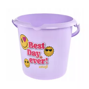 keeeper Deco Eimer 10L Ilvie Emoji Best Day Ø30x28cm Lila