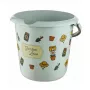 keeeper Deco Eimer 10L Ilvie Garden, Rund, Ø30 x 28 cm, Soft Green mit Print, Kunststoff, Metall-Schwinggriff