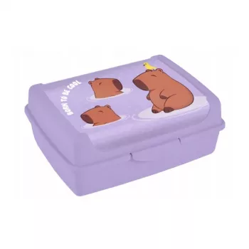 keeeper Aufbewahrungsbehälter deco-click-box midi 1L Carla „Capybara“ 17x13x7cm Soft Purple