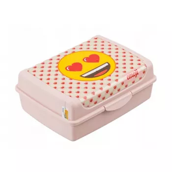 keeeper Aufbewahrungsbehälter deco-click-box midi 1L Carla Emoji Hearts 17x13x7cm Pink