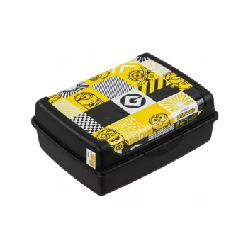 keeeper Aufbewahrungsbehälter deco-click-box midi 1L Carla Minions Mosaik 17x13x7cm Schwarz