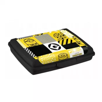 keeeper Aufbewahrungsbox deco-click-box mini 0,5L Carla Minions Mosaic 17x13x3,5cm Schwarz