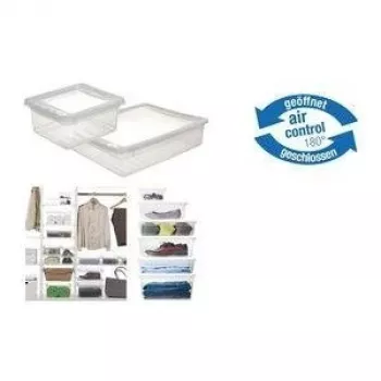 keeeper Freddy 10 L transparente rechteckige Aufbewahrungsbox mit Deckel, Polypropylen, BPA-frei, stapelbar 1058200100000
