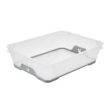 keeeper Mini-Korb A5 mit rutschfester Unterseite Jonas 26,5x20x7 cm Transparent/Grau