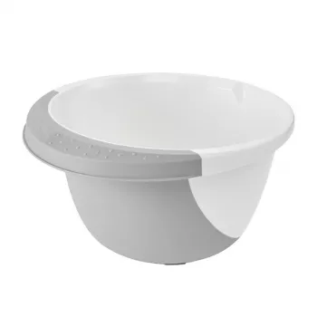 keeeper Rührschüssel mit Antirutsch-Funktion 3,5L Carlotta Ø26x14cm Weiß/Grau