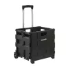 keeeper Olli Faltbarer Einkaufstrolley 45L Schwarz, Traglast 25 kg, Teleskopgriff, Aluminiumrahmen