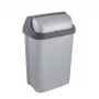 keeeper Rasmus 10L Mülleimer mit Drehdeckel, Hell Silber