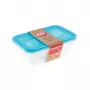 keeeper Set aus 2 rechteckigen Aufbewahrungsbehältern 3,3L Fredo Fresh Transparent/Hellblau