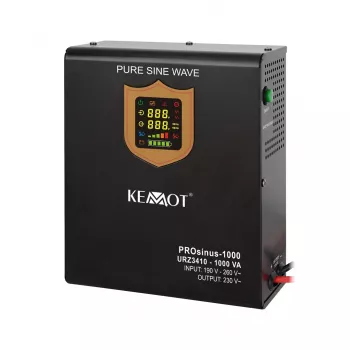 KEMOT PROsinus-1000 Wandmontierte unterbrechungsfreie Stromversorgung 1000VA/700W Reine Sinuswelle 12V 230V