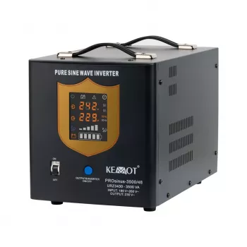 KEMOT PROsinus-3500/48 Reiner Sinus-Wechselrichter mit Ladefunktion 48V 230V 3500VA/2400W
