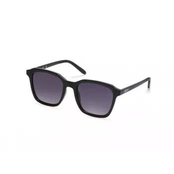 KENNETH COLE KC3005-5301B Unisex Rechteckige Sonnenbrille - Schwarzer Rahmen Graue Gläser 53mm