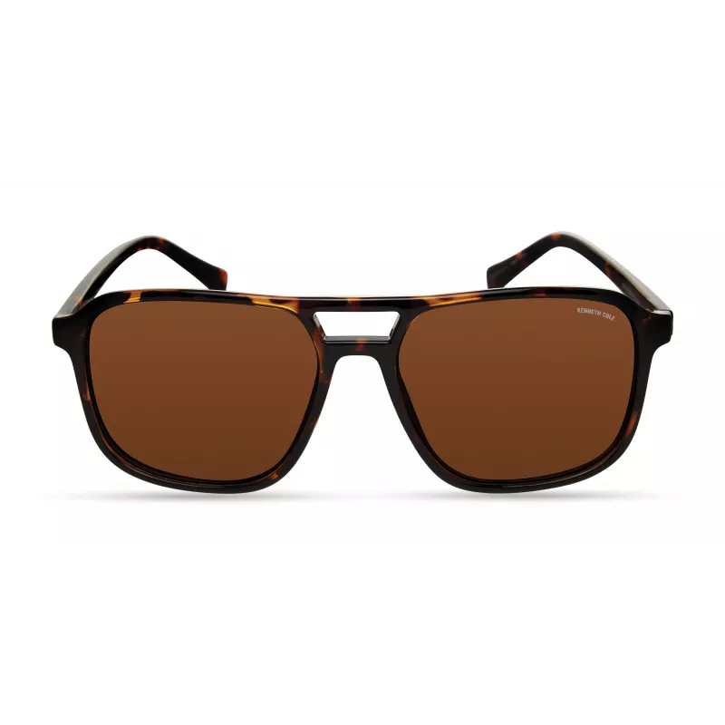 Kenneth Cole KC3013-5752E Herren-Sonnenbrille - Schwarzer Rahmen, Graue Gläser, 57 mm