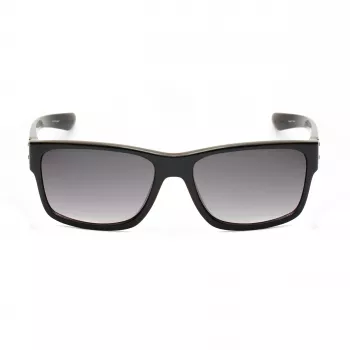 KENNETH COLE MAN KC1246-5801B Sonnenbrille - Glänzend schwarzer Rahmen, graue Polycarbonat-Gläser, 58 mm