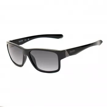 KENNETH COLE MAN KC1246-5801B Sonnenbrille - Glänzend schwarzer Rahmen, graue Polycarbonat-Gläser, 58 mm
