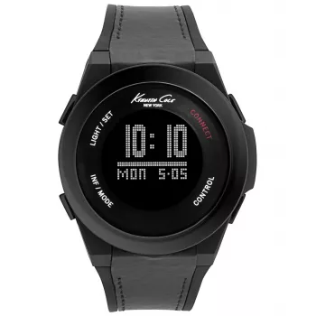 KENNETH COLE Herren Automatik-Skeleton-Uhr 10022805 47mm schwarzes Leder