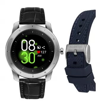 KENNETH COLE Herren Automatik Skelettuhr KCWGD2174061 - 45mm Edelstahlgehäuse, braunes Lederband