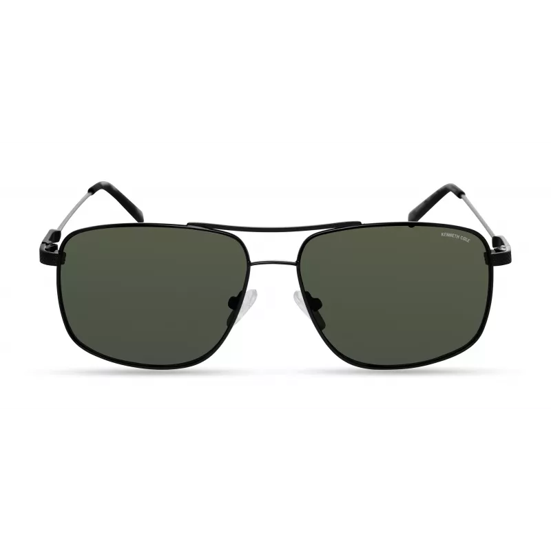 Kenneth Cole Herren-Sonnenbrille KC2969-5902N - Schwarzer Rahmen, graue Gläser, UV400-Schutz