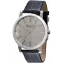 KENNETH COLE Herrenuhr IKC1931 44mm Edelstahlgehäuse Blaues Zifferblatt Braunes Leder