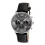 KENNETH COLE Herrenuhr IKC8007 42mm Schwarzes Zifferblatt Lederarmband