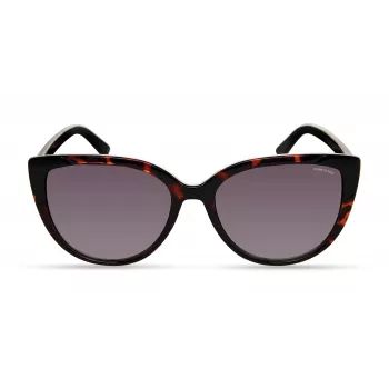 KENNETH COLE Damen-Sonnenbrille KC2979-5501B - Rechteckiger schwarzer Rahmen, rauchgraue Gläser, UV400-Schutz
