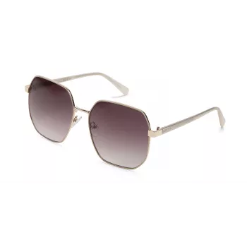 KENNETH COLE Damen-Sonnenbrille KC3000-6028T Rechteckig Braun Schildpatt 60mm