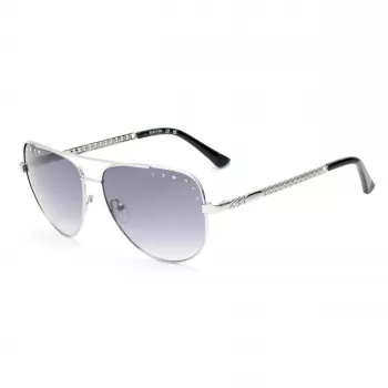 KENNETH COLE Damen-Sonnenbrille RN00014-5911B Schwarzer Acetat-Rechteckrahmen, Smoke-Gradient-Glas, 59/14/145 mm