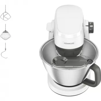 KENWOOD Multi-Tasker KHC30.000WH Küchenmaschine (Grau/Weiß, 1000 W, 4,3 L Schüssel)