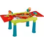 KETER Creative Fun Table Türkis/Rot – 2-in-1 Kinderspiel- und Aktivitätstisch mit Wendetischplatte, Hocker, Zeichen- & Bauzubehör