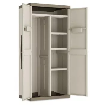 KETER EXCELLENCE XL IT Wardrobe - Hochschrank, 4 Einlegeböden, Grau/Schwarz, 630 L