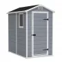 KETER Garden House Manor 4x6 Grau/Weiß 130 x 192 x 198 cm Outdoor-Gerätehaus