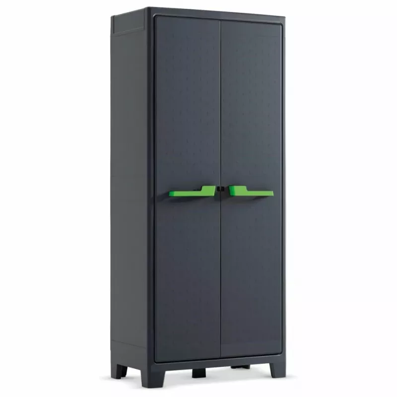 KETER Garten-Schrank Moby wasserdicht 182x80x44cm Grau/Schwarz