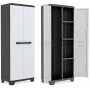 Keter Linear Cabinet Zusatzböden 68x39x173cm 2er-Pack Grau/Schwarz