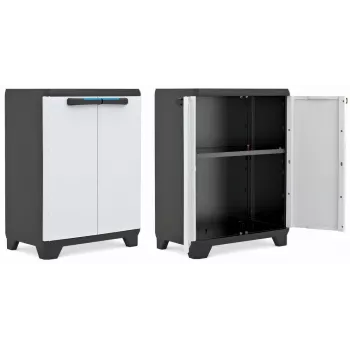 KETER LINEAR CABINET LOW 68x39x90cm Schwarz/Grau