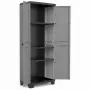 KETER STILO Werkzeugschrank mit Regalböden 68 x 39 x 173 cm Grau/Schwarz