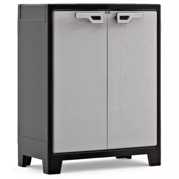 KETER Werkzeugschrank Titan Low 80x44x100cm Dunkelgrau/Schwarz